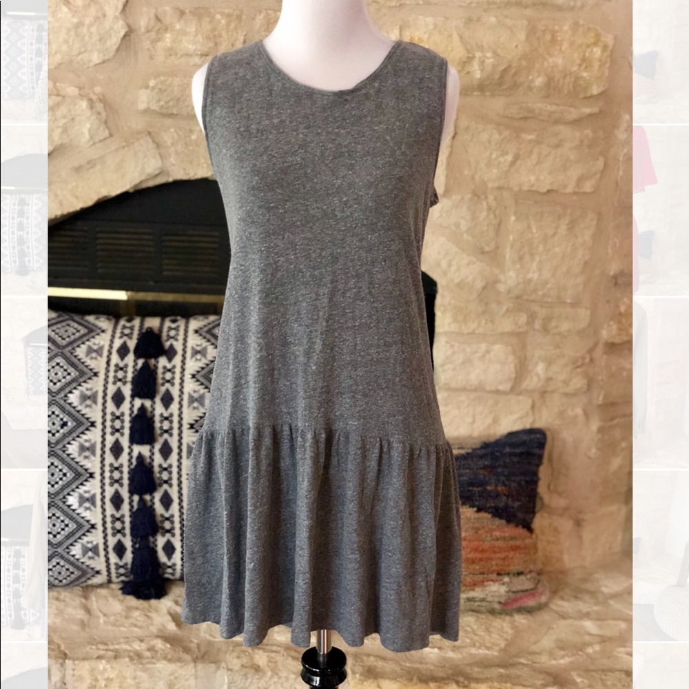 Comfy cute dropped waist sleeveless dress